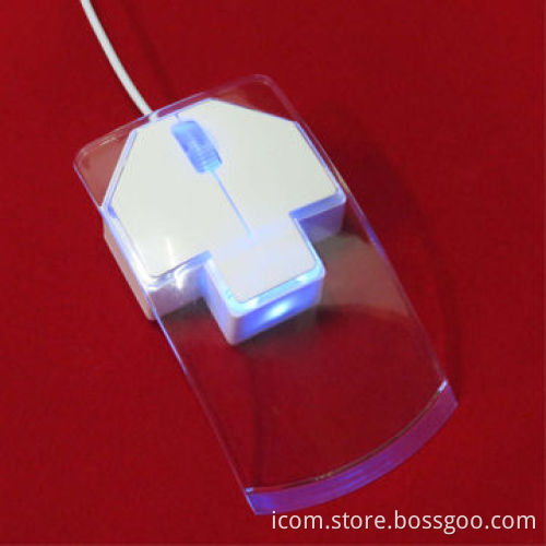 800dpi Transparent Optical Mouse, Compatible with Microsoft's Windows, for Left and Right Hand Users